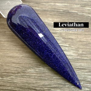 Leviathan- dip powder, dip powder for nails, acrylic, indigo, purple, glitter