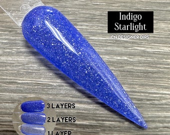 Indigo Starlight- dip powder, dip powder for nails, nail dip, dip nail, dip powders, nails, nail, nail dips, acrylic, dipping powder