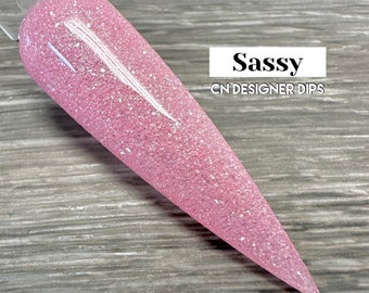 Sassy RETIRING- dip powder, dip powder for nails, acrylic, valentine, pink, shimmer