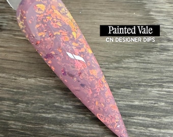 Painted Vale SALE- dip powder, for nails, acrylic, dip nails, dipping powder, manicure, nails, flake, flakie