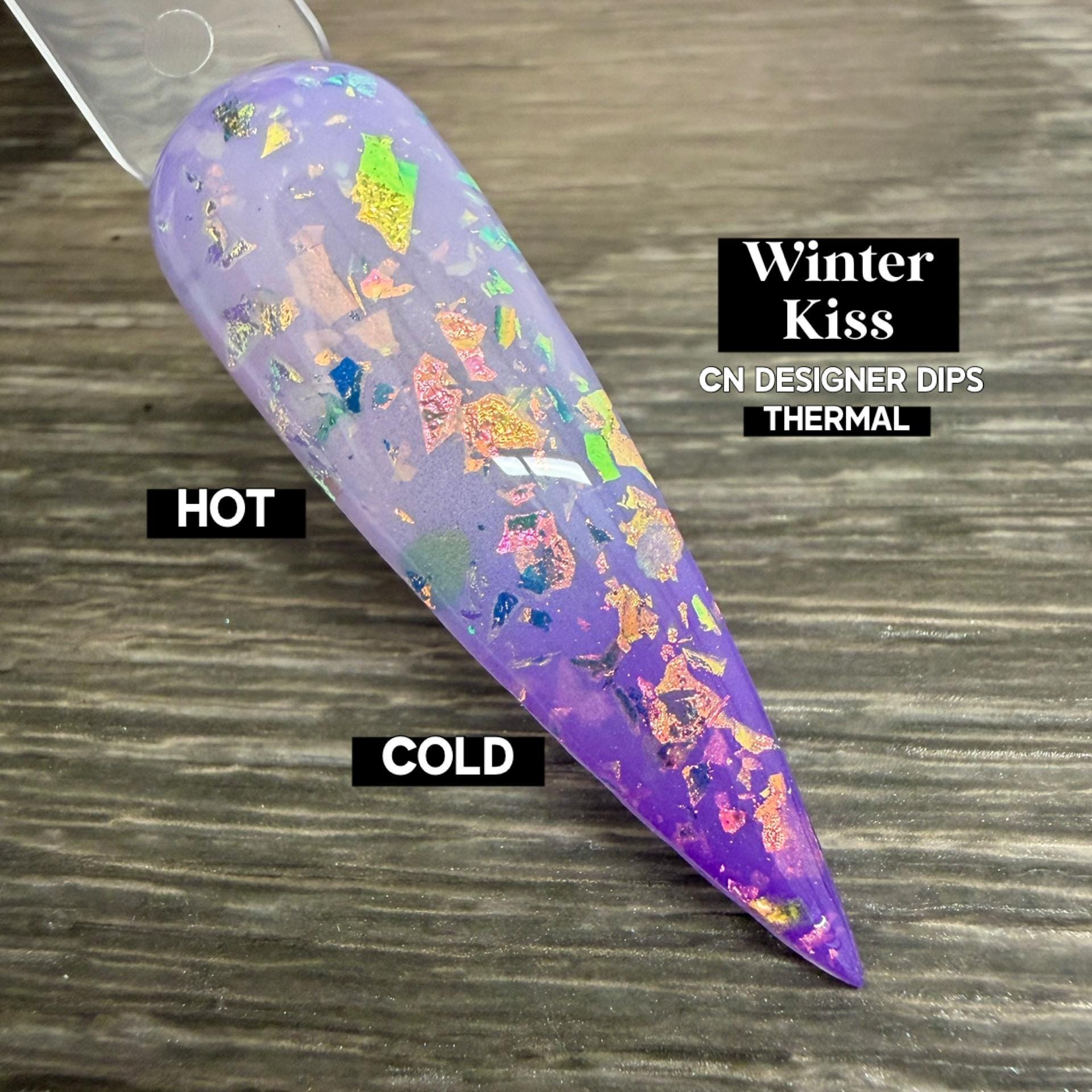 Winter Kiss- Dip Powder, Dip Powder for Nails, Acrylic, Purple, Flake ...