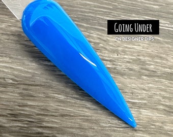 Going Under- dip powder, dip powder for nails, acrylic, patriotic, Independence Day, 4th of July, bright, blue, summer, solid