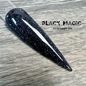 Black Magic- dip powder, dip powder for nails, nail dip powder, nail dip, dip nail, dip powders, dip nail powder, halloween, acrylic, nails
