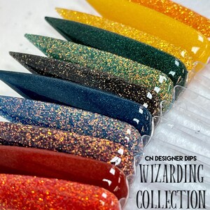 Wizarding Collection dip powder, dip powder for nails, nail dip, dip powders, acrylics, acrylic nail, glitter dip powder, acrylic, nails image 2