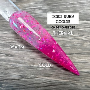 Iced Ruby Cooler- dip powder, dip powder for nails, dip powders, acrylic, acrylic powder, acrylics, nails, nail, acrylic powder