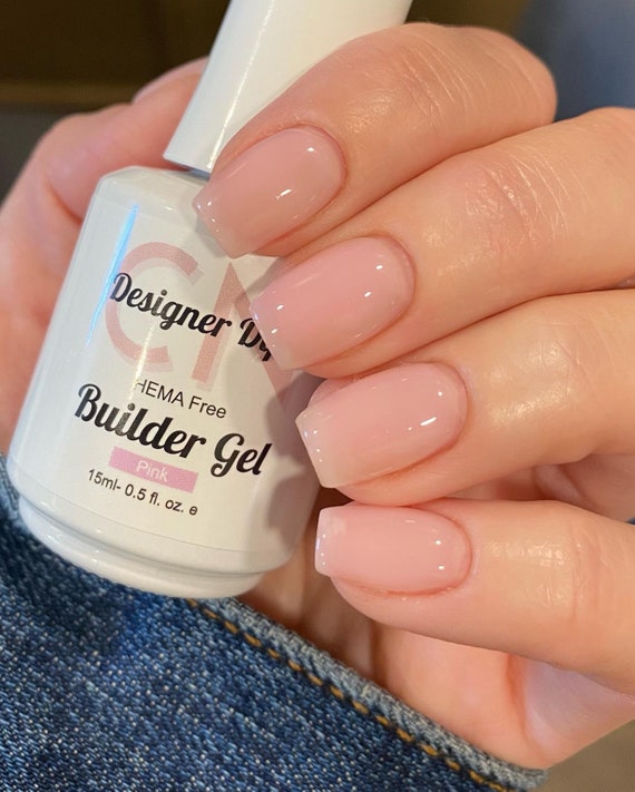 PINK Builder Gel- HEMA & TPO Free, Builder Gel in a Bottle, Gel Nail Polish, Nail Builder Gel, for nails