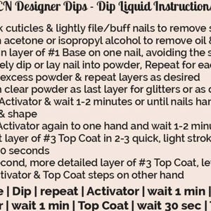Dip Liquids- dip base, dip activator, dip top, dip liquid, brush saver, dip powder, dip powder for nails, dip powder kit, nail, nails image 4