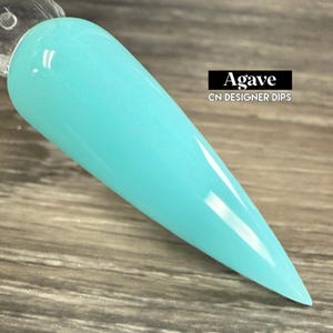 Agave- dip powder, dip powder for nails, acrylic, winter, spring, summer, blue, solid