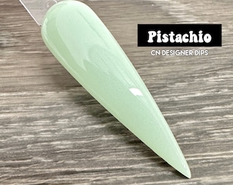 Pistacho - polvo de inmersión, polvo de inmersión para uñas, acrílico, verde claro, pastel, primaveral, lechoso, sólido
