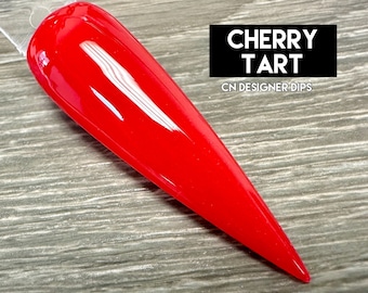 Cherry Tart- dip powder, dip powder for nails, dip powders, acrylic, acrylic powder, acrylics, nail art, Christmas, nails, Christmas nails