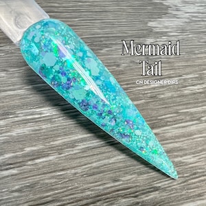 Mermaid Tail- Tauchpulver, Tauchpulver für Nägel, Nagel-Tauchpulver, Nagel-Dip, Dip-Nagel, Dip-Pulver, Dip-Nagelpulver, Nägel, Acrylpulver