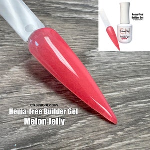 RETIRING- MELON JELLY Builder Gel- Hema Free, builder gel, builder gel in a bottle, builder gels, bgiab, biab, nails, gel nails, gels, gel