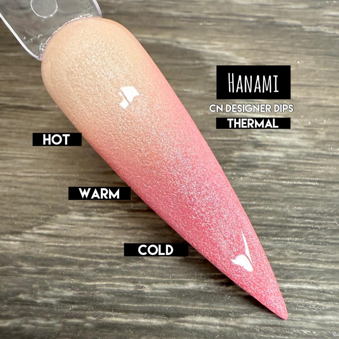 Hanami- Dip Powder, Dip Powder for Nails, Acrylic, Peach, Pink, Shimmer ...