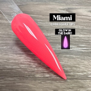 Miami- dip powder, dip nail powder, dip powder for nails, thermal dip powder, dip powder, nails, nail, acrylic, nails, dipping powder, glow