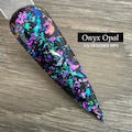 Onyx Opal- dip powder, for nails, acrylic, black, opal, flake product logo