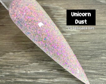 Unicorn Dust- dip powder, dip powder for nails, acrylic, iridescent, glitter
