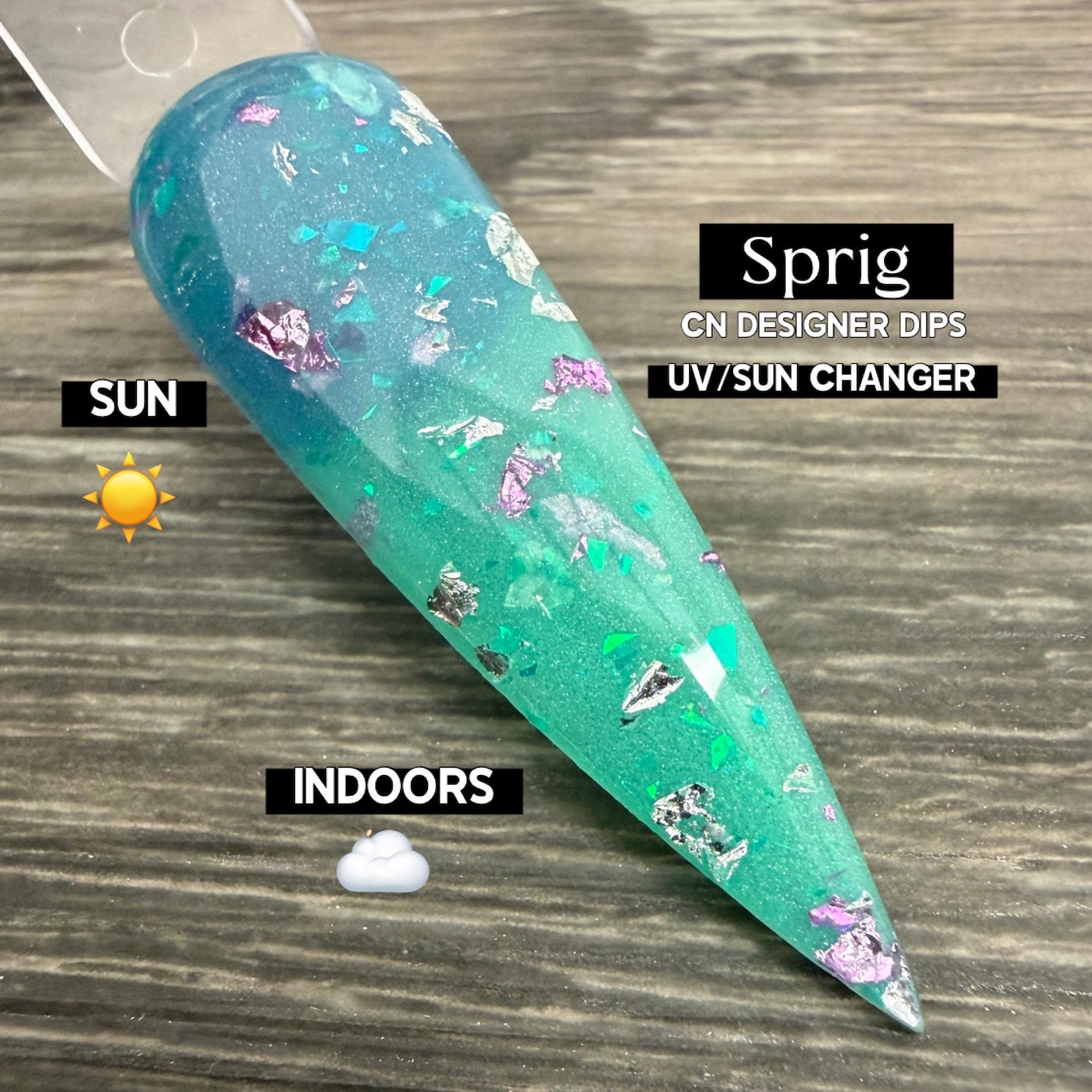Sprig- Dip Powder, Dip Powder for Nails, Acrylic, Green, Foil, Color ...