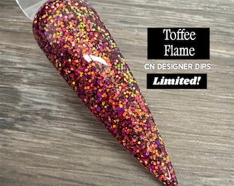 Toffee Flame LIMITED- .25oz dip powder, dip powder for nails, acrylic, dip nail, dipping powder, nail, nails