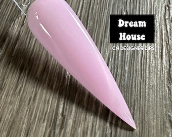Dream House- polvo de inmersión, polvo de inmersión para uñas, acrílico, rosa claro, rosa, invierno, primavera, San Valentín, sólido