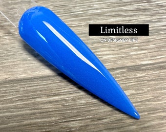 Limitless- dip powder, dip powder for nails, acrylic, blue, solid