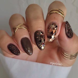Espresso Yourself- dip powder, dip powder for nails, acrylic, brown, solid image 2