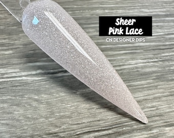 Sheer Pink Lace RETIRING- dip powder, dip powder for nails, nail dip powder, nail dip, dip nail, dip powders, acrylic,  shimmer