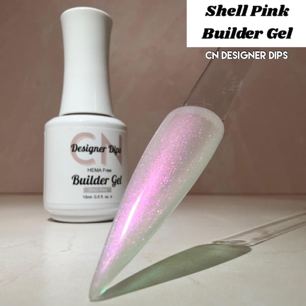 SHELL PINK Builder Gel - HEMA Free, gel de construction, gel de construction en flacon, gels de construction, bgiab, biab, ongles, ongles en gel, gels, ongles en gel, gel