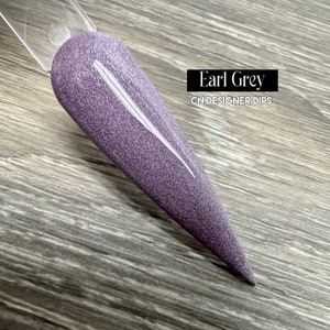 Earl Grey RETIRING- dip powder, glitter dip powder, dip powder for nails, nail dip powder, dip nail powder, acrylic, purple, shimmer