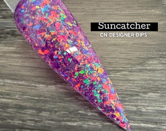 Suncatcher- Dippuder, Dippuder für Nägel, Acryl, irisierend, Scherbe
