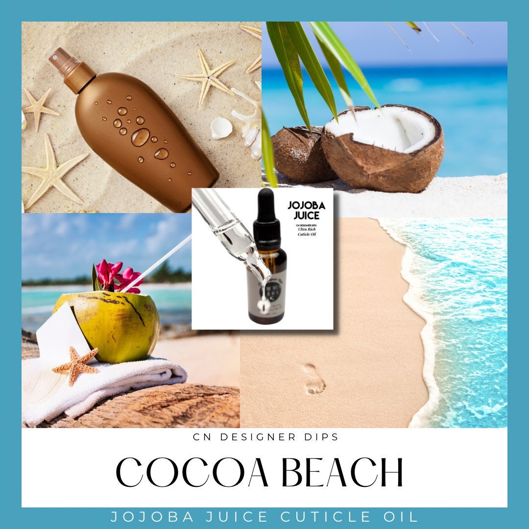 COCOA BEACH- Cuticle Oil, Nail Oil, Jojoba Oil, Sweet Almond Oil, Vitamin E Oil, Vitamin E, Oil Dropper, Manicure, Nails, Nail