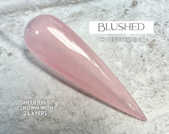 Trempette en poudre pour fard à joues, poudre pour ongles, acrylique, french manucure, transparent, rose, transparent