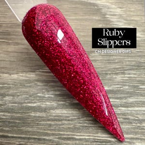 Ruby Slippers- Tauchpulver, Tauchpulver für Nägel, Nageltauchpulver, Tauchnagelpulver, Tauchpulvernägel, Nageldip, Dipnagel, Acryl, Nagel, Nagel