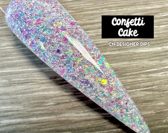 Confetti Cake- dip powder, nail dip powder, glitter dip powder, dip powder for nails, nail dip, dip nail powder, dip powders, dip nails