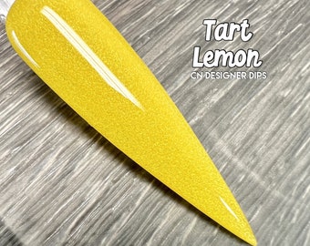Tart Lemon RETIRING- dip powder, dip powder for nails, acrylic, yellow, shimmer