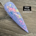 Pixie Petals- dip powder, dip powder for nails, acrylic, spring, periwinkle, blue, flake product logo