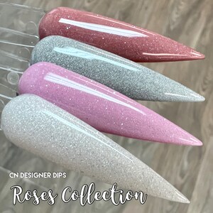 Roses Collection-dip powder, dip powder for nails, dip nail, nail dip, acrylics, acrylic, glitter, nails, nail, dip, pink, shimmer