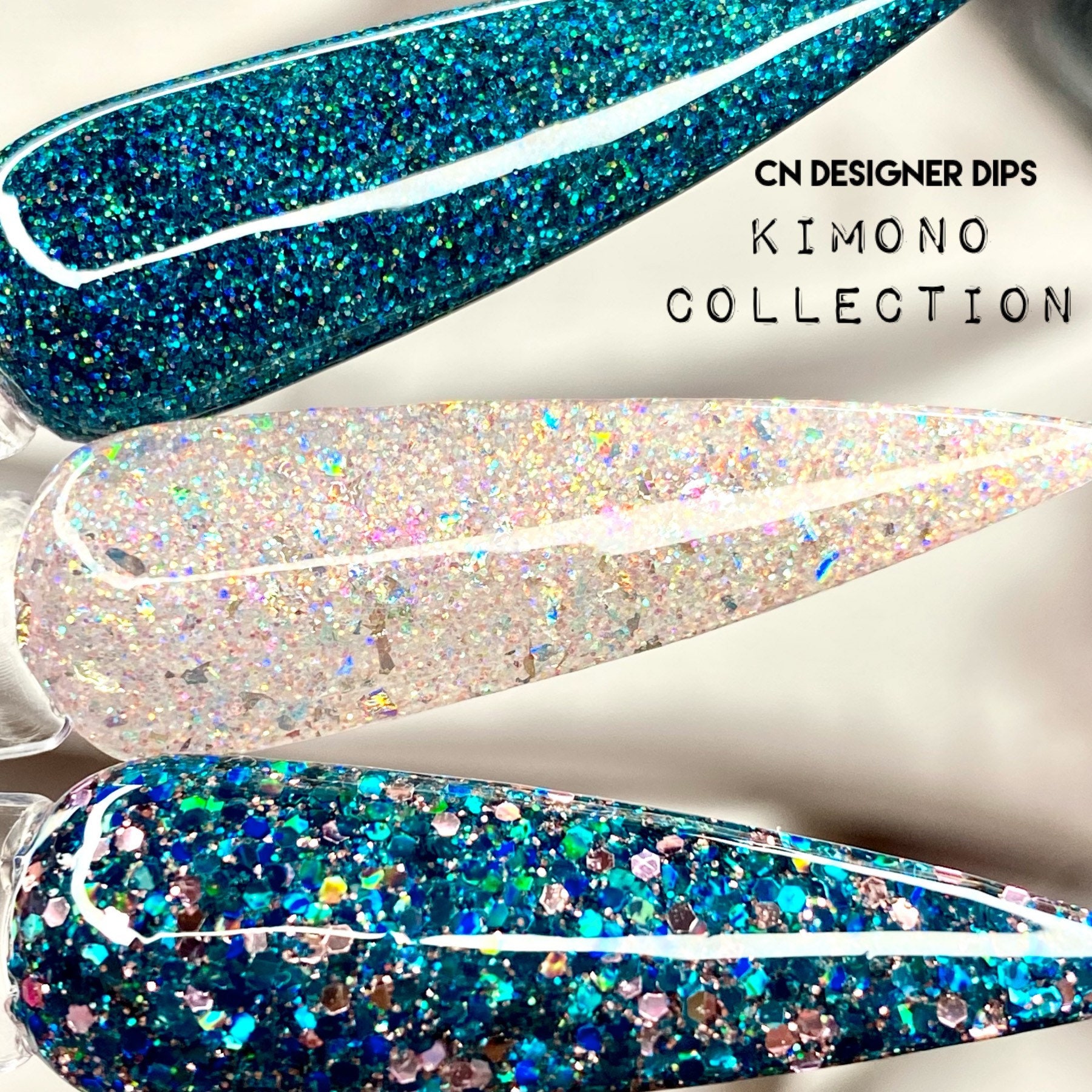 Kimono Collection- dip powder, dip powder for nails, glitter dip powd…