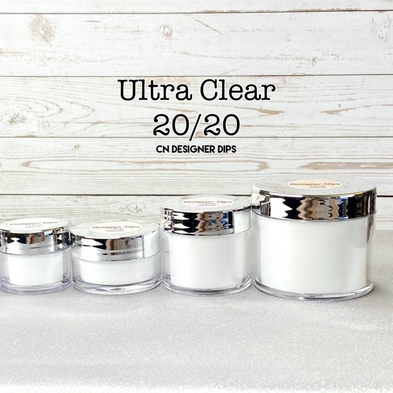 Ultra Clear 20/20 clear dip powder, clear acrylic powder, clear dip, clear nail dip, clear, clear acrylic, clear acrylic, clear, dip base image 1