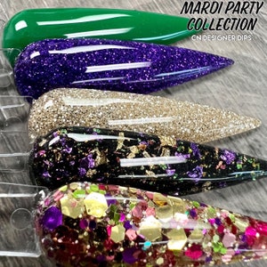 mardi gras dip powder