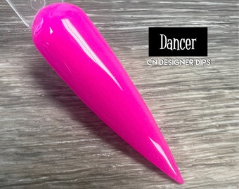 ダンサー - ディップパウダー、ネイル用ディップパウダー、アクリル、ピンク、バレンタイン、夏、明るい、マゼンタ、ソリッド