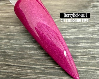 Berrylicious 1- dip powder, dip powder for nails, acrylic, manicure, nails, dipping powder, acrylic powder