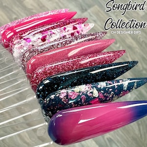 Songbird Collection- dip powder, dip powder for nails, nail dip, dip powders, acrylic powder, acrylic, nail, nails, glitter dip powder, dip