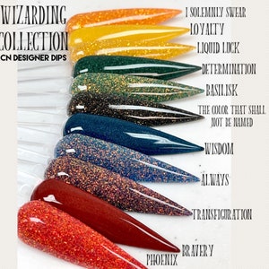 Wizarding Collection dip powder, dip powder for nails, nail dip, dip powders, acrylics, acrylic nail, glitter dip powder, acrylic, nails image 3