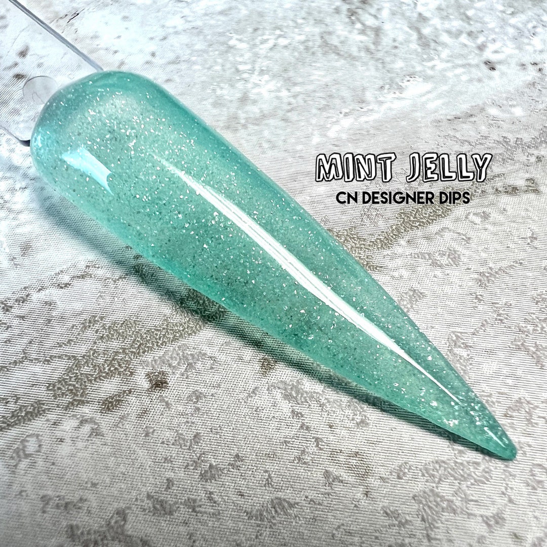 Mint Jelly Dip Powder, Dip Powder for Nails, Jelly Nail, Jelly Dip