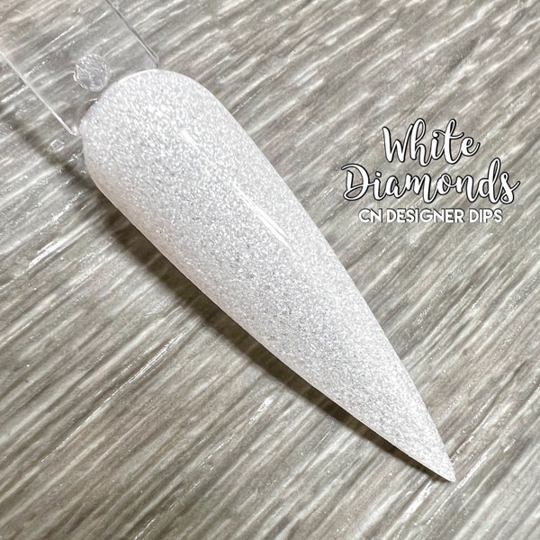 White Diamonds- dip nail powder, dip powder, dip powder for nails, dip powders, nail dip, white acrylic, nail dip powder, dip nail powder