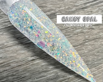 Candy Opal- poudre de trempage, poudre de trempage pour ongles, poudre de trempage de paillettes, trempage d’ongles, ongle de trempage, poudre de trempage d’ongles, ongles, acrylique