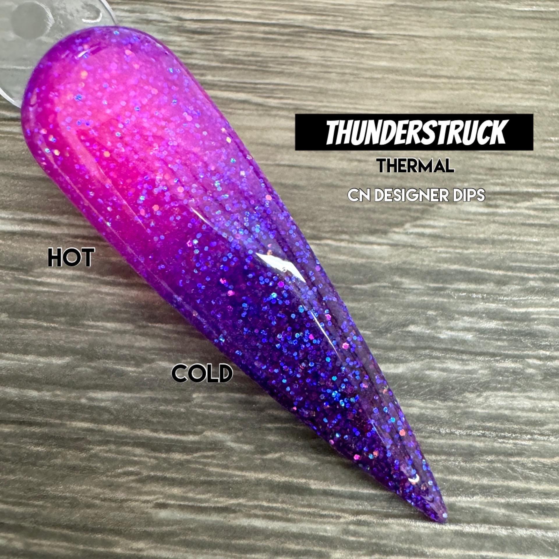 Thunderstruck- dip powder, dip nail powder, dip powder for nails, thermal dip powder, dip powder, nails, nail, acrylic, dipping powder