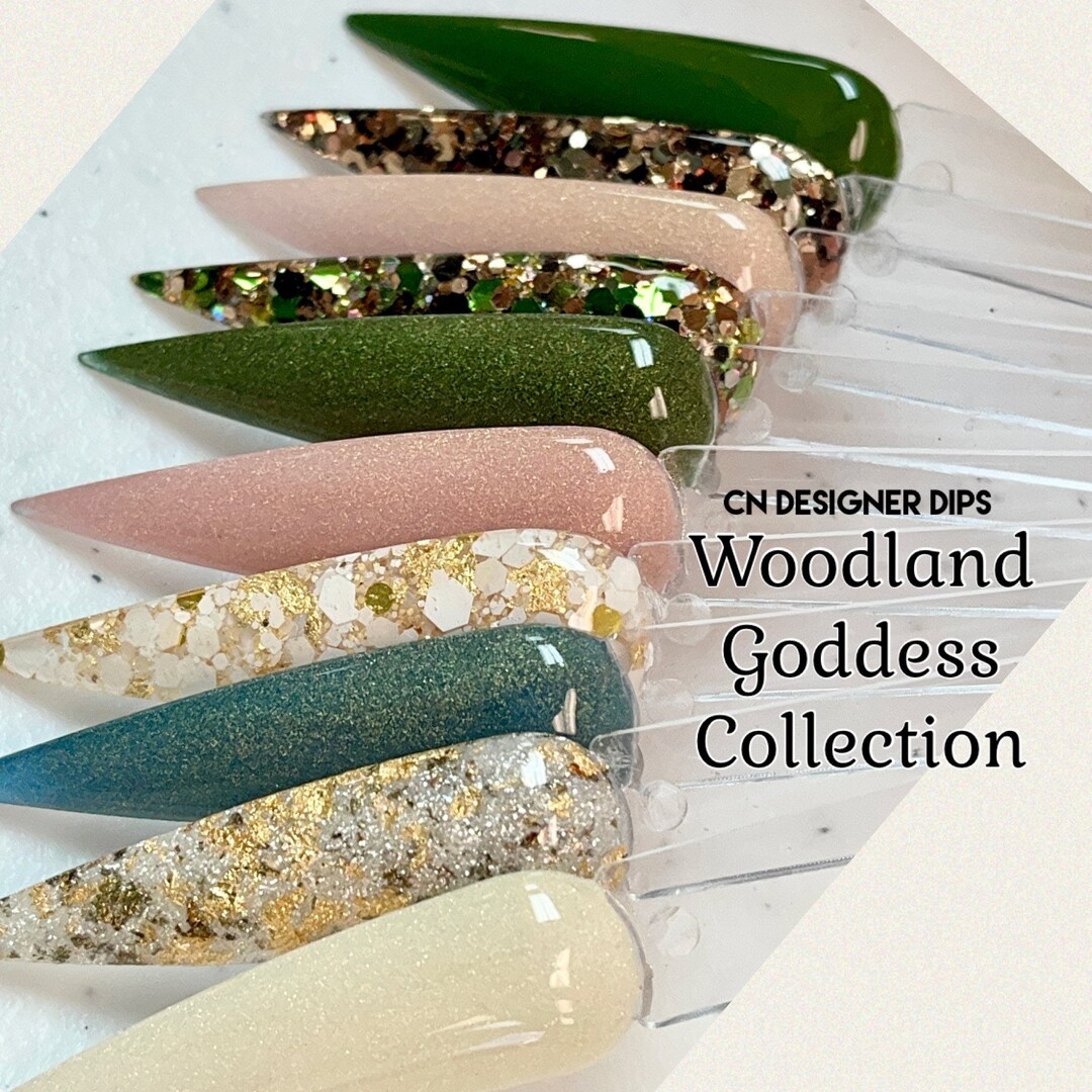 Woodland Goddess Collection- dip powder, dip powder for nails, nail dip, dip powders, dip nail powder, glitter dip powder, acrylic, nails