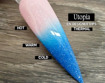Utopia- dip powder, dip powder for nails, acrylic, dip nail, dipping powder, thermal, color changing