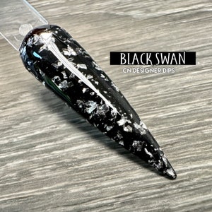 Black Swan- Dip-Pulver, Dip-Pulver für Nägel, Nagel-Pulver, Nagel-Dip, Dip-Nagel, Dip-Pulver, Dip-Nagelpulver, Nägel, Acryl, Nagel